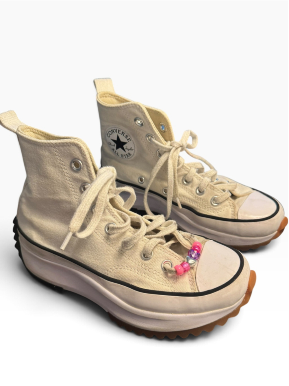 Women’s Converse Run Star Hike Sneakers Beige Black Size 6